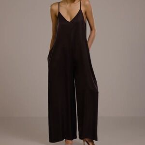 Jaki Audrey Satin Jumpsuit | Espresso Brown